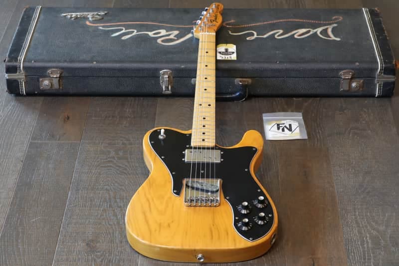 Vintage! 1975 Fender Telecaster Custom Natural Electric Guitar All Original! + OHSC