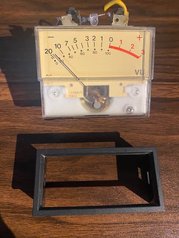 Sifam AL29 VU Meter and Bezel 1980s
