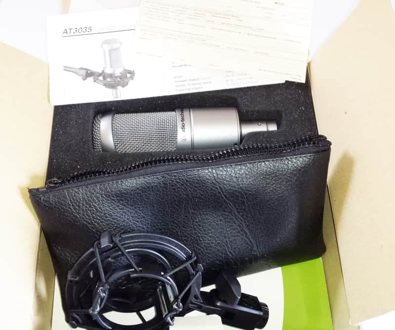 Audio-Technica AT3035 Large Diaphragm Cardioid Condenser Microphone - Silver