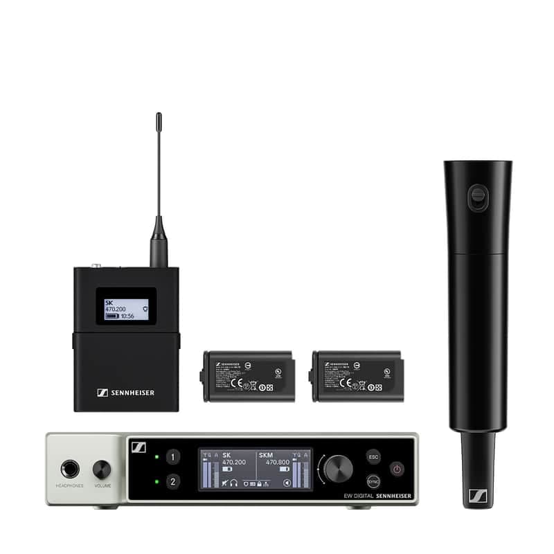 Sennheiser EW-DX SK/SM-S Digital Dual Wireless Base Set - R1-9 Band - Mint, Open Box