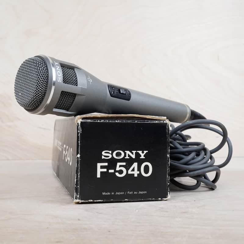 Sony F-540 Dynamic Microphone 1970s Black w/ Box