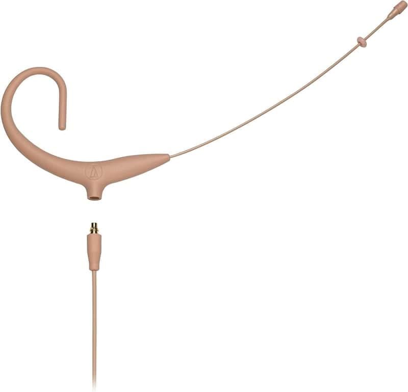 Audio-Technica BP892xCLM3-TH Compatible with Sennheiser, Omnidirectional Earset with Detachable Cable, Locking 3.5mm Connector, Beige