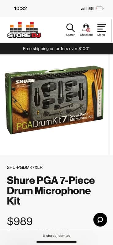 Shure PGA DRUM MIC KET 7pc Drum Microphone Kit 2010s - Black