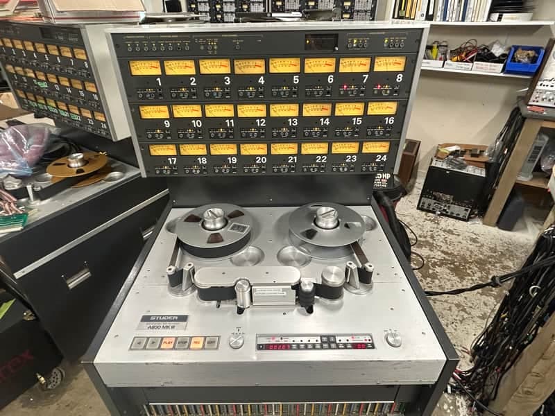 Studer A800MK III 2" 24 track reel to reel tape deck. RESTORED!