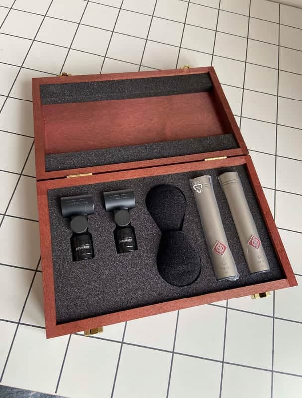 Neumann KM 184 Small Diaphragm Cardioid Condenser Microphone Matched Stereo Pair 1993 - Present - Nickel