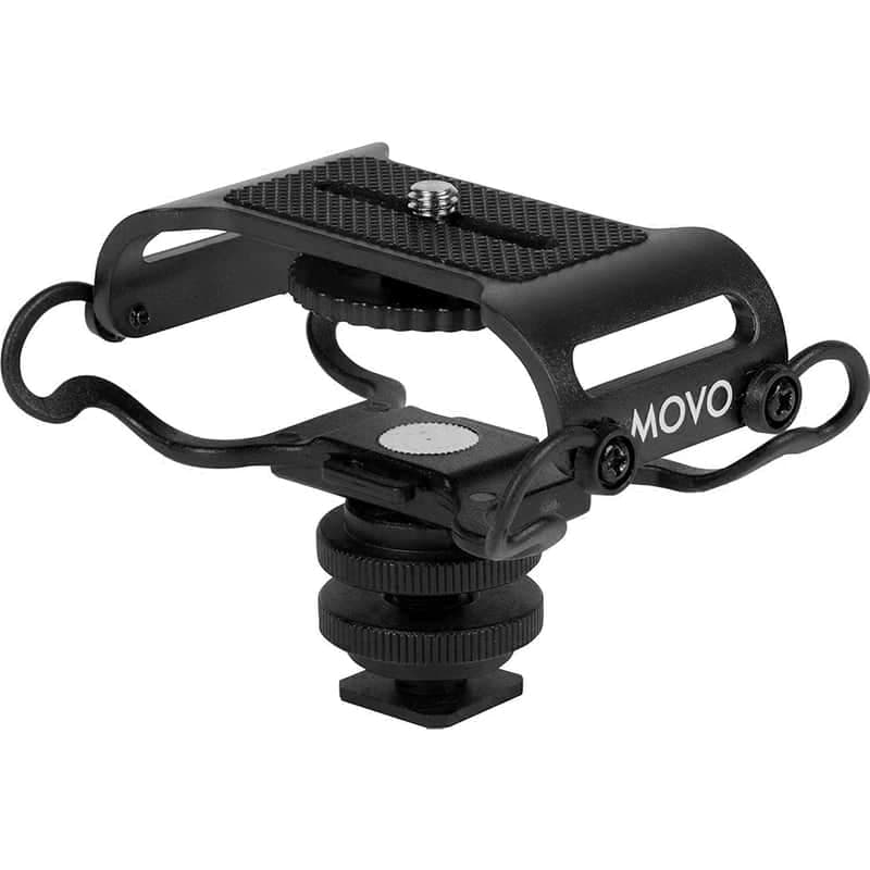 Smm5-B Universal Microphone And Portable Recorder Shock Mount - Fits The Zoom H1N, H2N, H4N, H5, H6, Tascam Dr-40X, Dr-05X, Dr-07X And Others With A 1/4" Mounting Screw (Black)