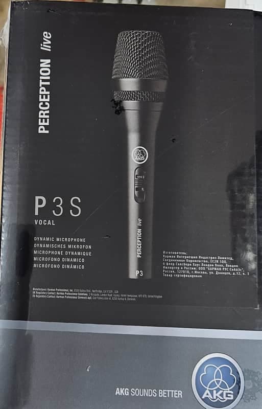 AKG P3 S Vocal Microphone AKG P3 S Dynamic Vocal Microphone w/ On/Off Switch – New & Sealed