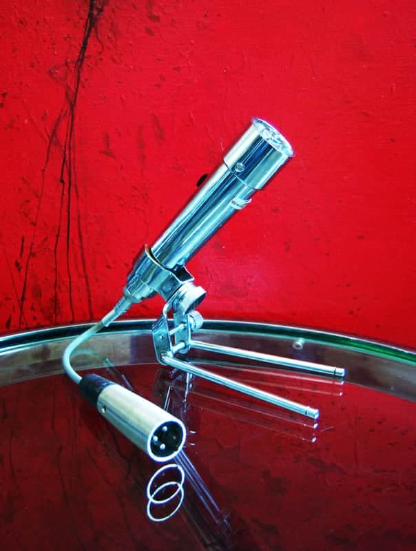 Vintage 1950's Lafayette 99-4522 crystal harp microphone High Z harp mic w accessories Calrad Aiwa Olson Shield prop display repair