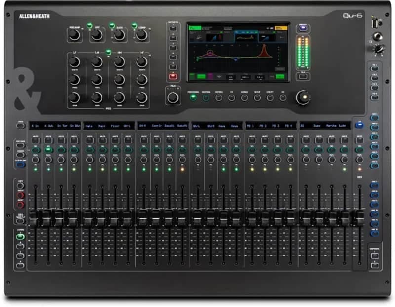 Allen & Heath Qu-6 Compact 38x24 Digital Mixer 96kHz USB Audio Interface MINT