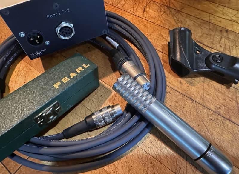 Pearl C-2 Vintage Microphone w/Schaal PSU/Cable - Rare & Sounds Excellent!