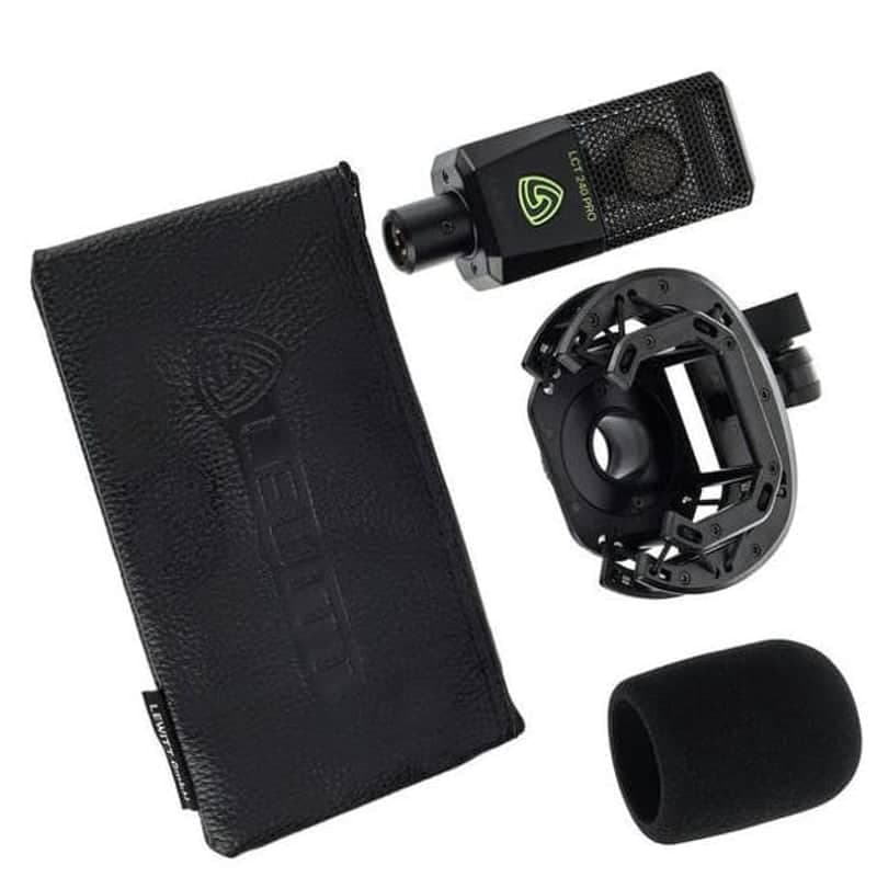 Lewitt LCT240-PRO-MAX Large Diaphram Studio Condenser Microphone with Shockmount- Black
