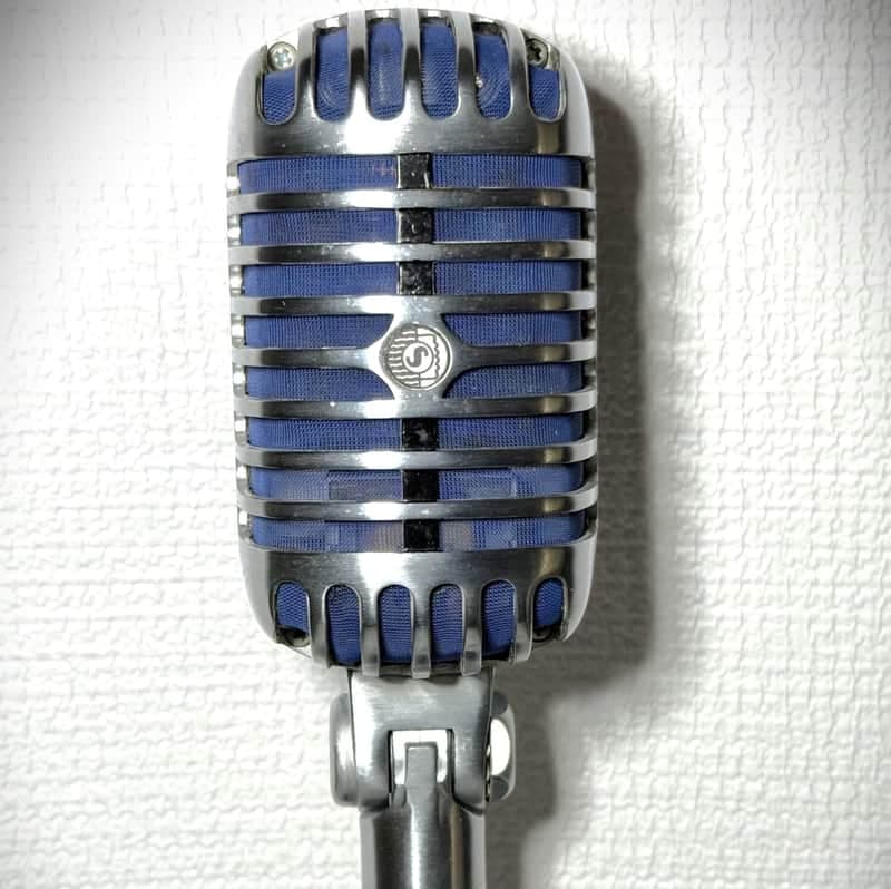 MINTY Vintage 50's Shure 55S Dynamic Microphone, working strong, w/cable-stand