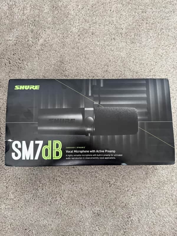 Shure SM7db 2026 - Black only used for a total of a week (pretty much brand new)