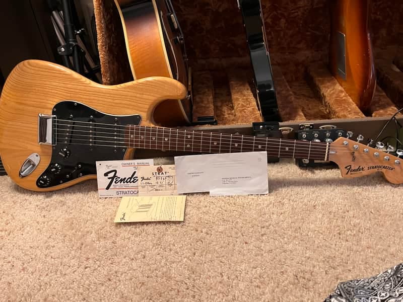Fender Stratocaster hardtail 1977 - Natural