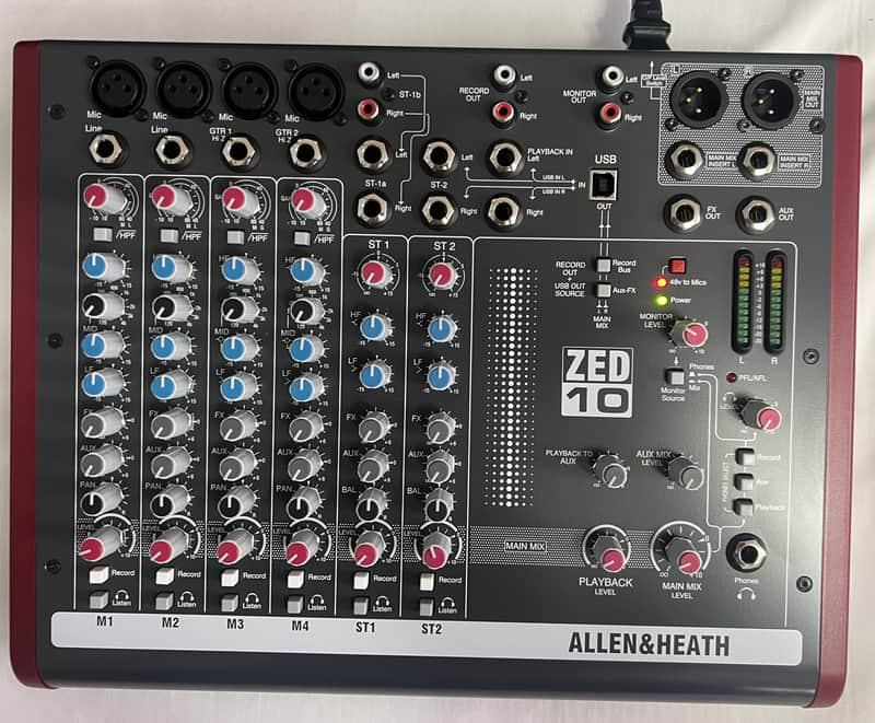 Allen & Heath ZED-10 10-Channel Mixer 2010 - Present Black/Red