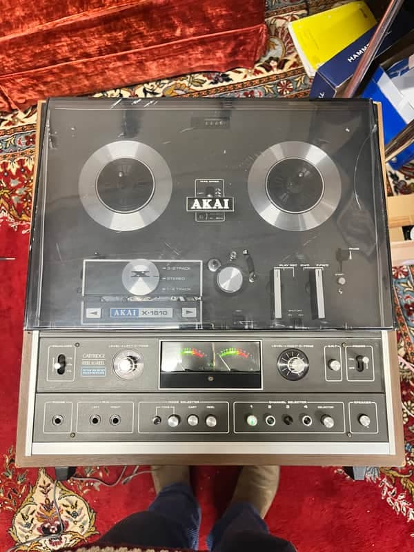 Akai X1810 1/4” 8 track reel to reel tape recorder player