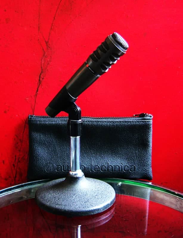 Vintage 1980's Audio-Technica ATM63 / Pro 6 dynamic cardioid microphone Low Z w accessories Shure Electro Voice Journey