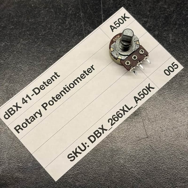 ORIGINAL dbx 41-Detent A50K Rotary Pot (40-2136) for 266XL, 1066, 566, 576, and others