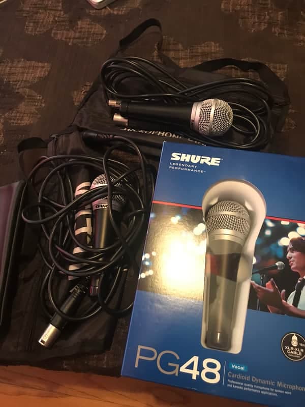 (3) Shure PG48 Microphone’s