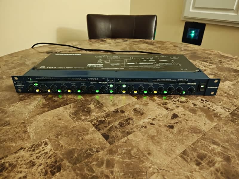 Samson S-Comp Stereo 2 Channel Compressor Limiter Desser Noise Gate - Blue