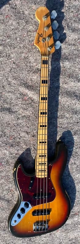 Fender Jazz Bass LEFTY 1970 - Sunburst Maple Fingerboard