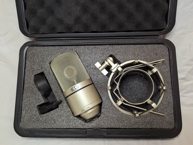 Pair of MXL 990 Condenser Mics w/ Shockmounts & Cases