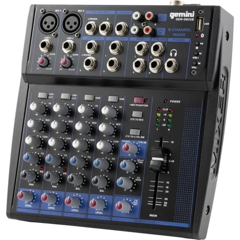 Compact 8 Channel Bluetooth Mixer