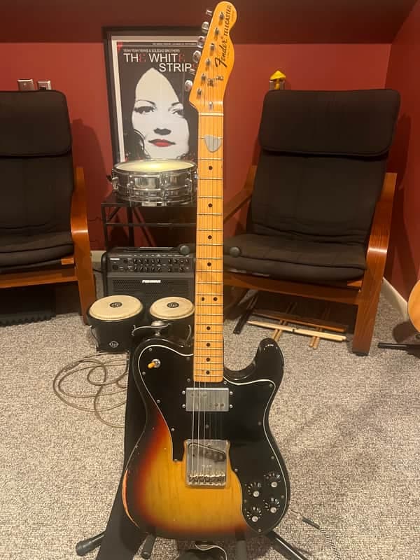 Vintage 1975 Fender Telecaster Custom with Maple Fretboard - Sunburst