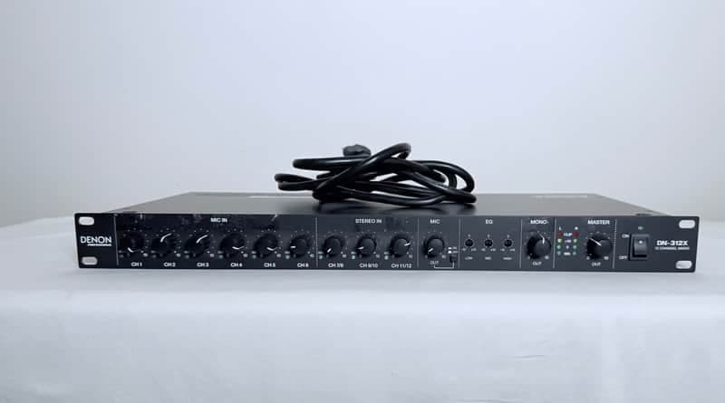 Fully Tested-Great Condition:Denon DN312X 12-Channel 1U Rackmount Line Mixer 2010s - Black