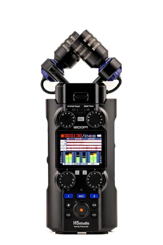 Mint Zoom H5 Studio Handheld Recorder for Musicians, Podcasters & Filmmakers with Large Stereo Microphones, 2 Pro Quality Preamps, 6 Tracks of Recording, 32-Bit Float and USB Audio Interface