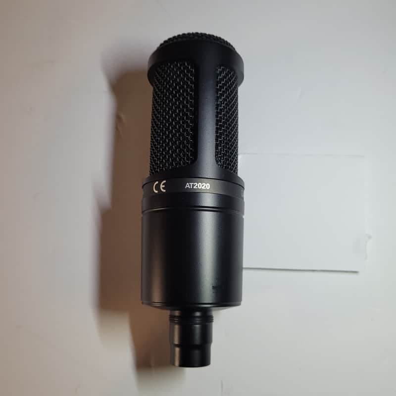 Audio-Technica AT2020 Large Diaphragm Cardioid Condenser Microphone - Black