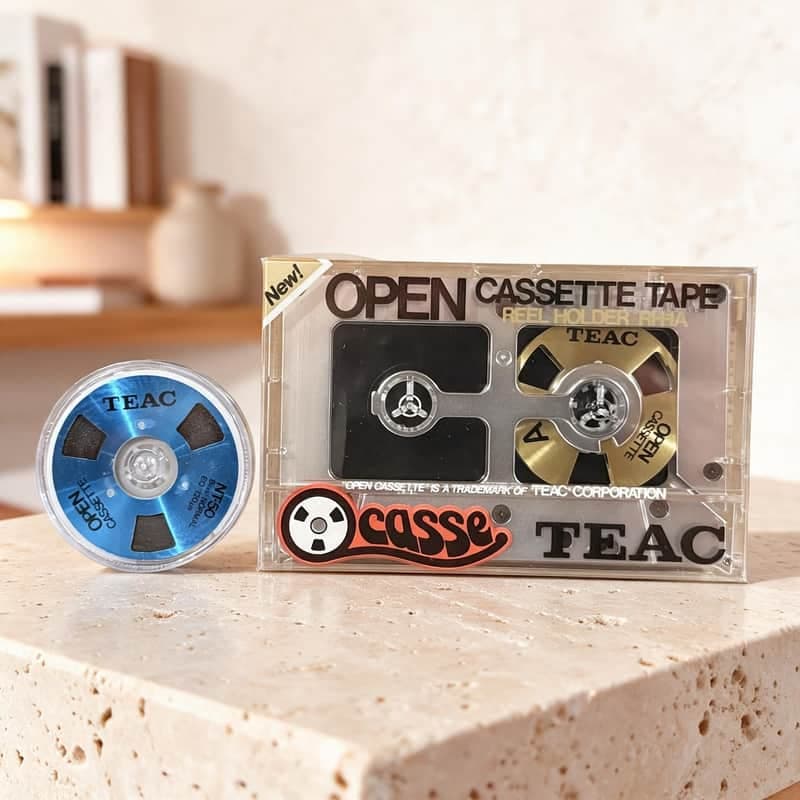 TEAC OPEN CASSETTE Rare Vintage MINT Reel Audio Cassette Tape Warranty