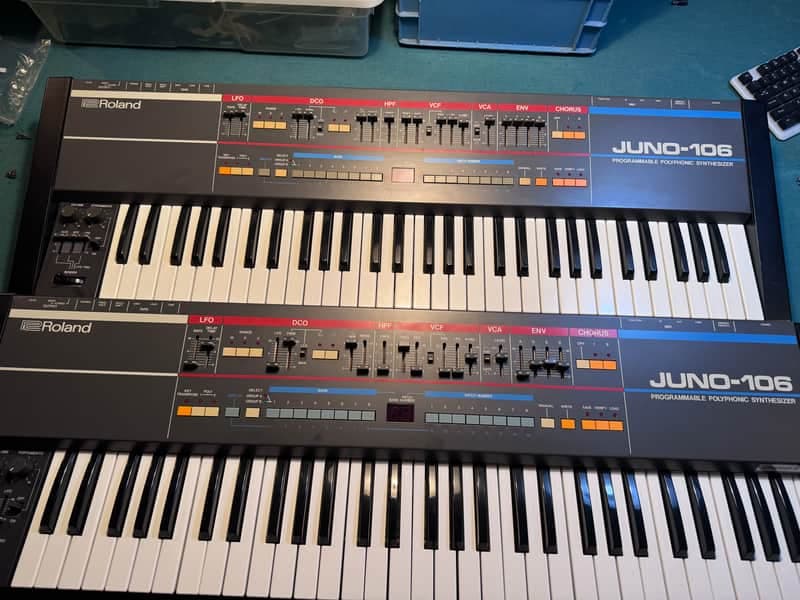 Roland Juno-106 fully refurbished and restored by Electronic Innovations, incredible physical condition