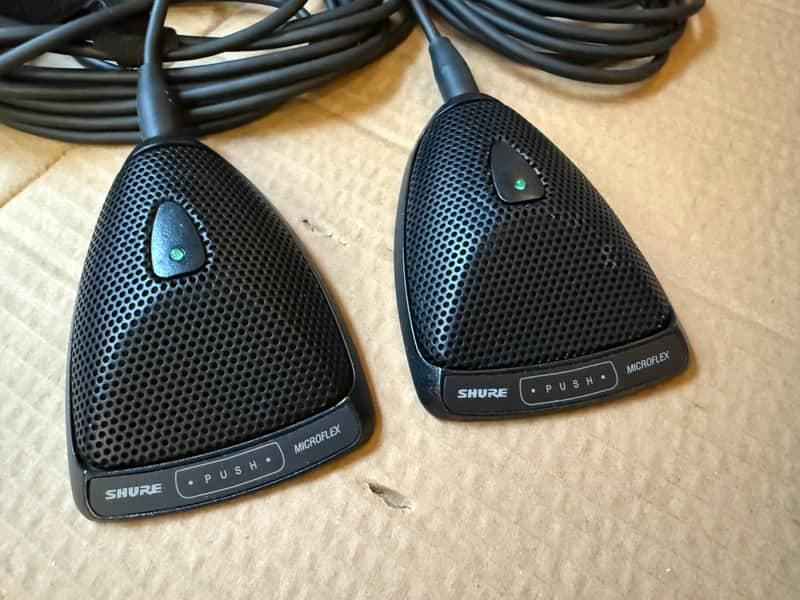 2 x PZM Shure MX392 Microflex MX 392 Boundary microphone / perfect for stereo