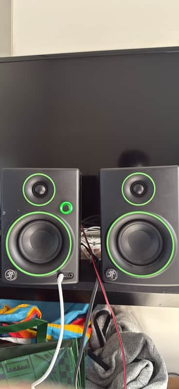 Mackie CR3-X 3" Active Studio Monitors (Pair) 2020 - Present Black with Green Trim