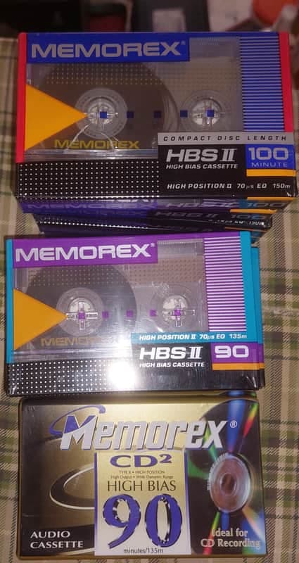 Ten Memorex Type II Hi Bias Cassette Tapes