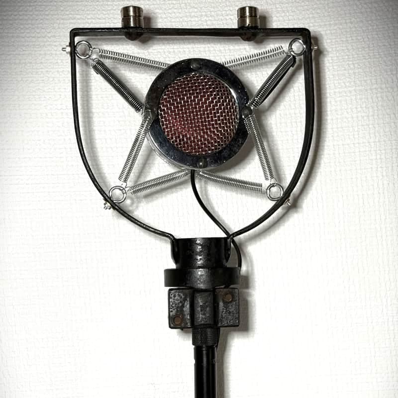 Vintage 1950's Ring-Spring Crystal Microphone, working, unique, heavy! (Hear it)