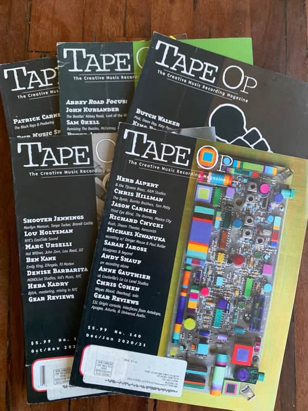 Tape Op Magazine 5 Back Issues 2020 #136, 137, 138, 139, 140