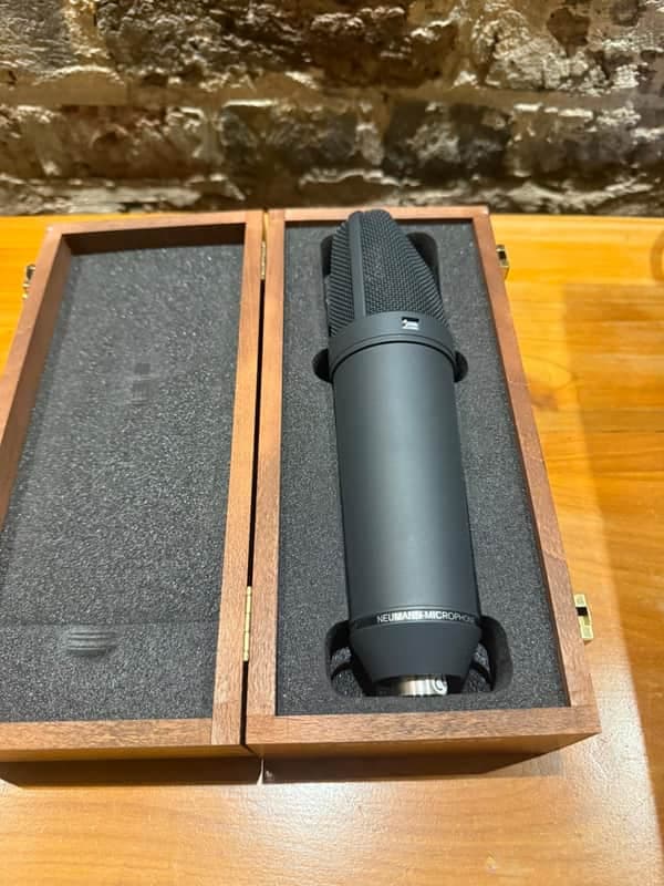 Neumann U 87 Ai Large Diaphragm Multipattern Condenser Microphone - Matte Black with Box