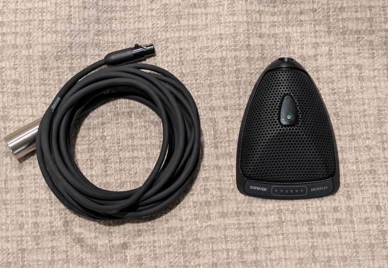 Shure MX393/C Microflex Cardioid Boundary Mic with 12' 3-Pin XLR Cable 2014 - Present - Black
