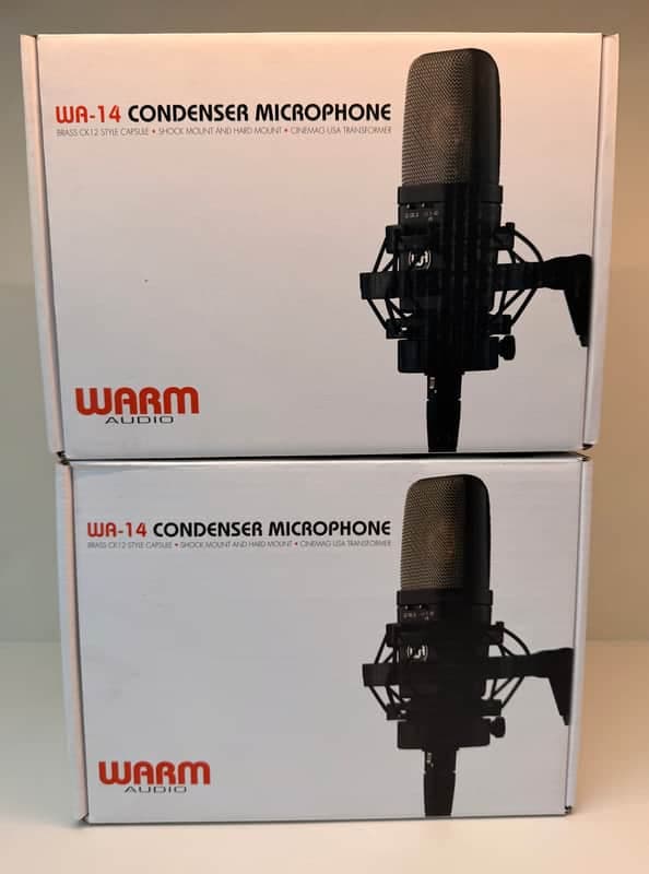 Warm Audio WA-14 Multipattern Brass Capsule Condenser Microphone PAIR!