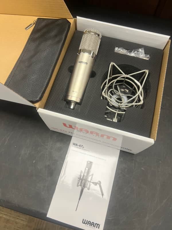 Warm Audio WA-47jr Large Diaphragm Multipattern FET Condenser Microphone Nickel LIKE NEW