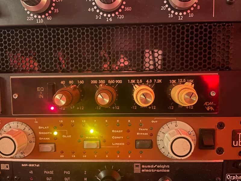 ADM 4 band stepped inductor 1540 EQ Pair with UTC input and output transformers racked by VPA 1540 Late 70s to early 80’s