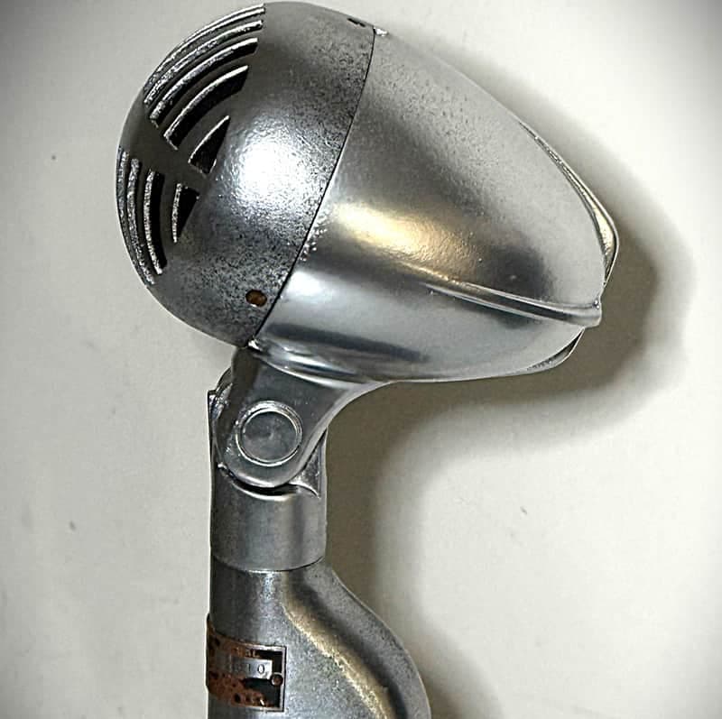 Rare late 1930's SHURE 705A (M1) Rocket Dynamic Microphone, works, bullet, stand