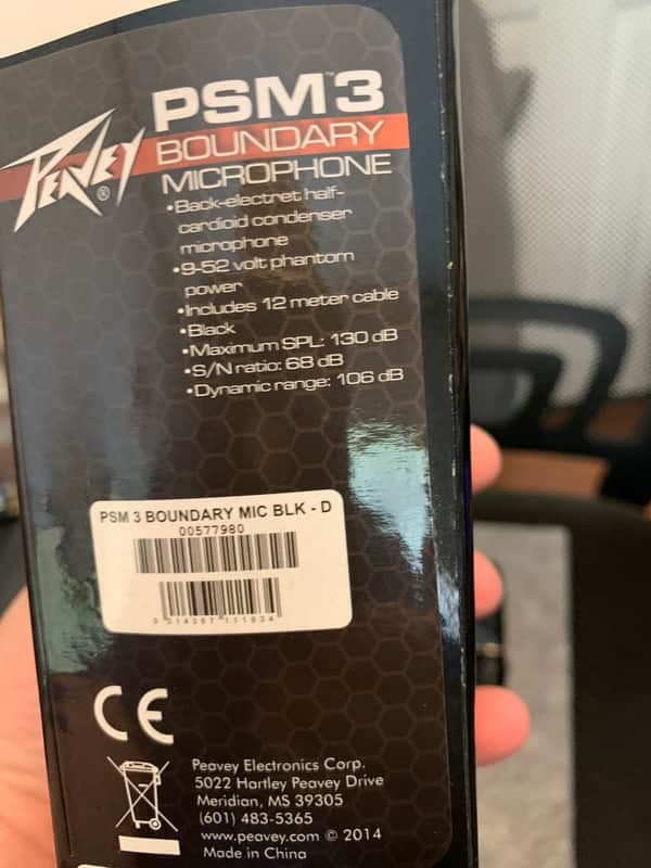 Peavey PSM 3 Boundary Mic 2010s - Black