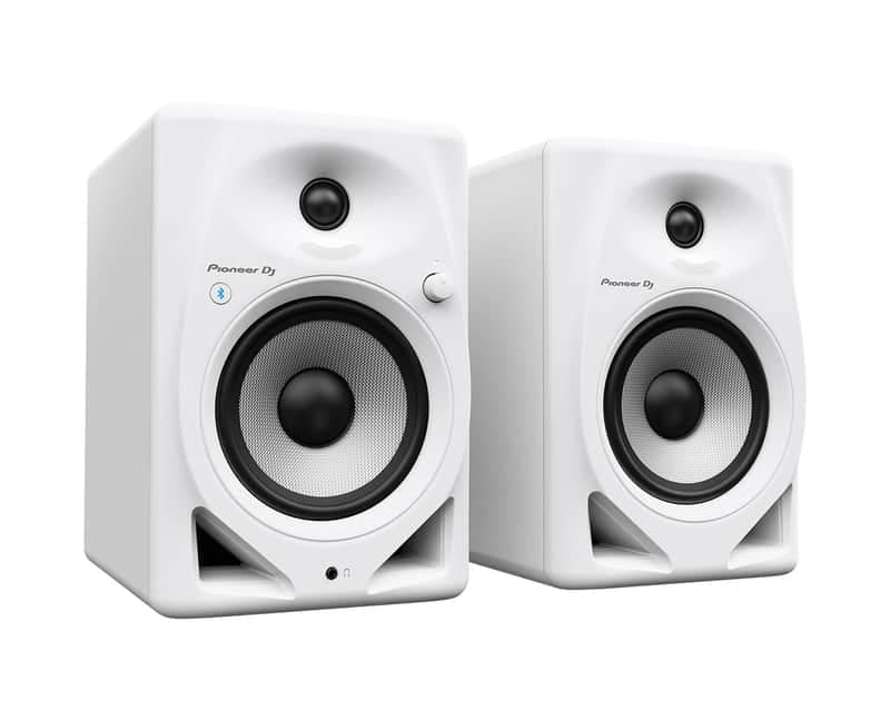 Pioneer DJ DM-50D-BT White Powered Studio Monitor Active Speaker Pair +Bluetooth