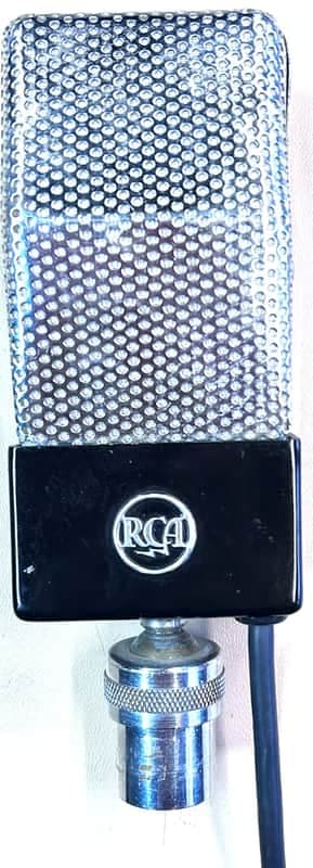 RCA 74B Ribbon Microphone 1950's - 1960's - Black & Silver