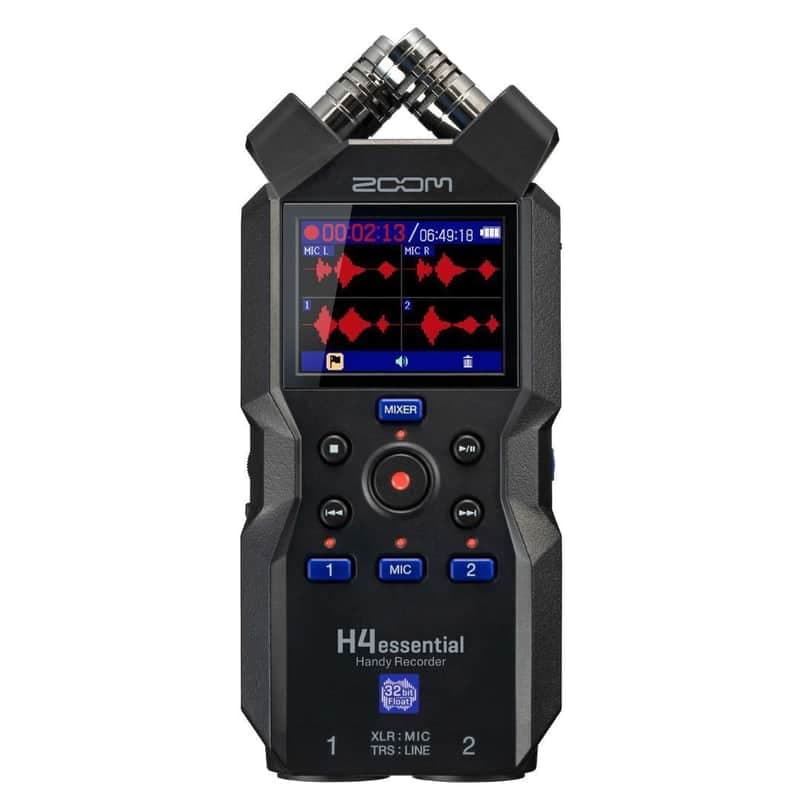Zoom H4essential 4-Track Recorder with 32-Bit Float Recording and Accessibility