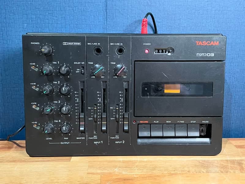 TASCAM Porta 03 Ministudio 4-Track Cassette Recorder - Black