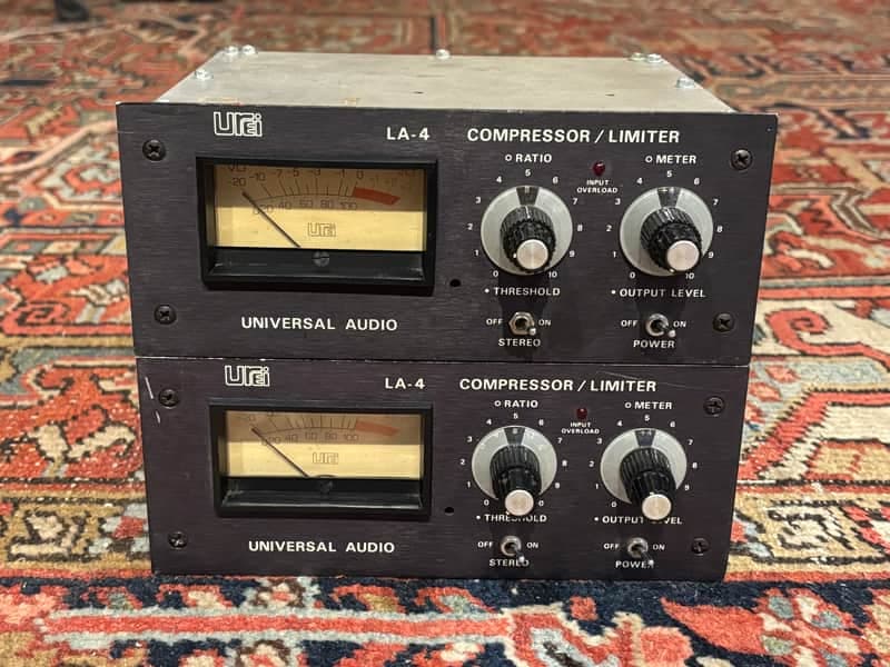 Urei LA-4 “Eddie Ciletti upgrade” Seqtl Serial Nrs - Compressor Limiter Pair 1970s - Black Panel